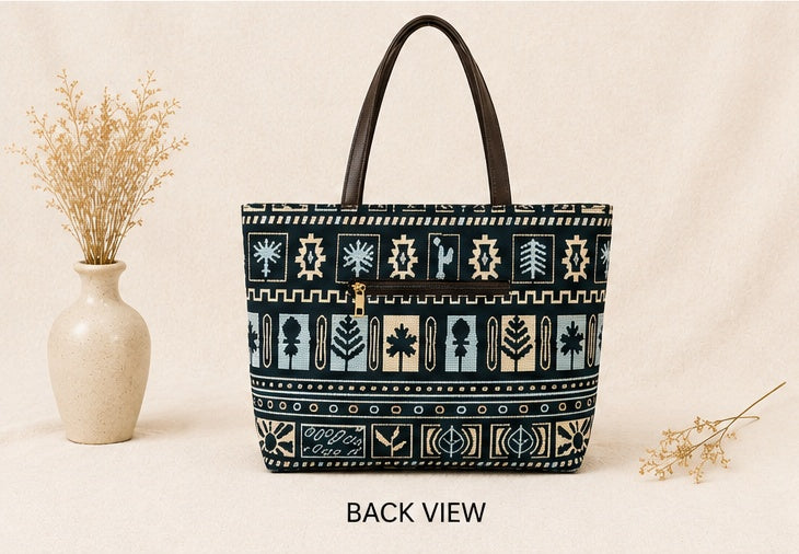 Tribal Jacquard Handbag – Spacious Everyday Tote