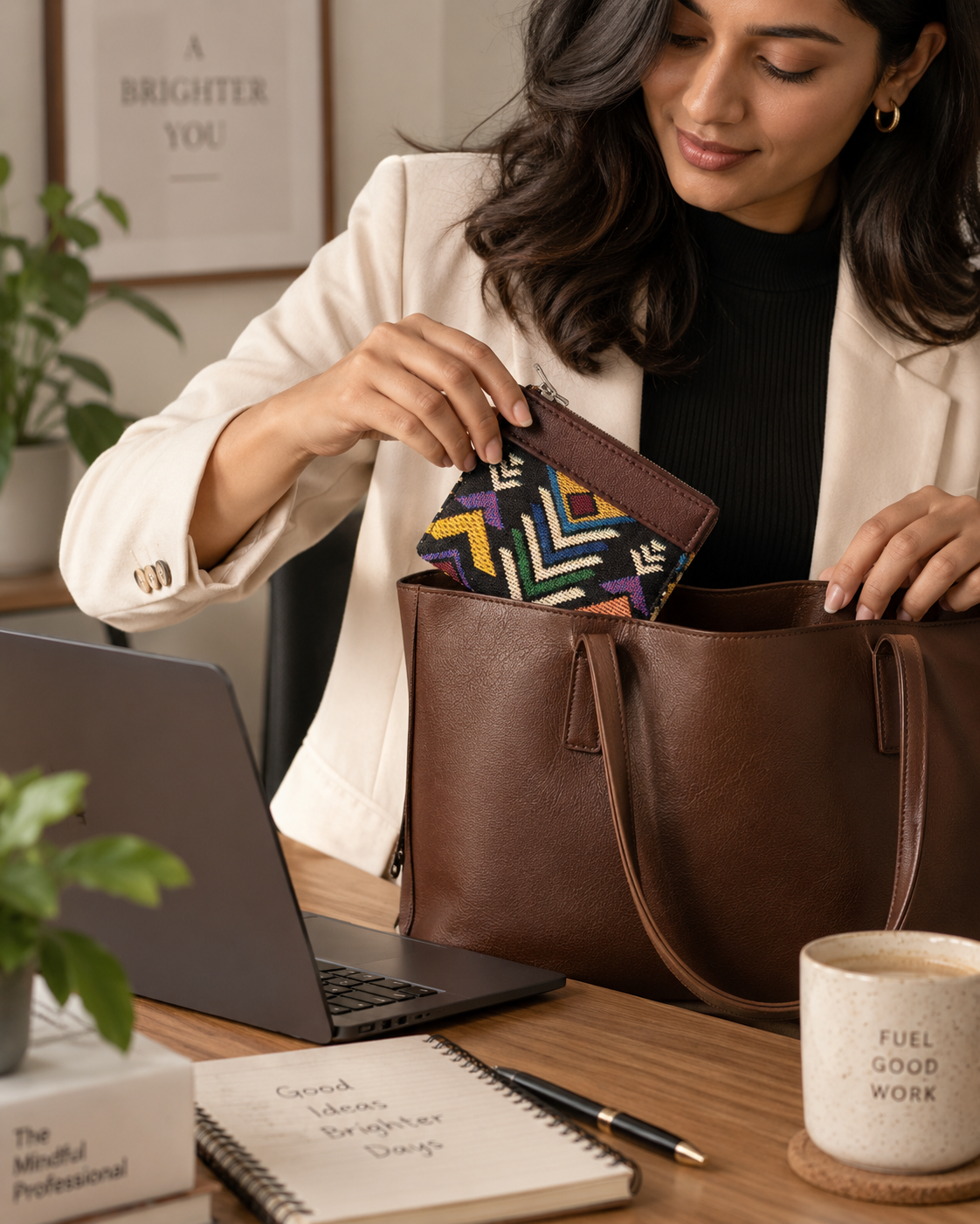 Jacquard Multicolor Pocket Wallet