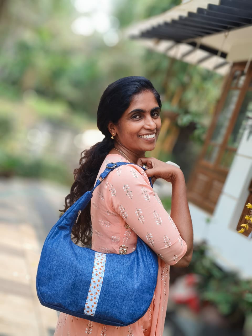 Denim Hobo Bag
