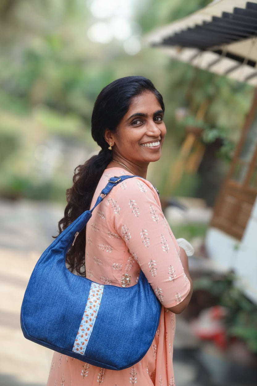 Denim Hobo Bag