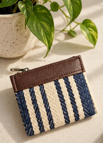 Jacquard  Striped Pocket Wallet