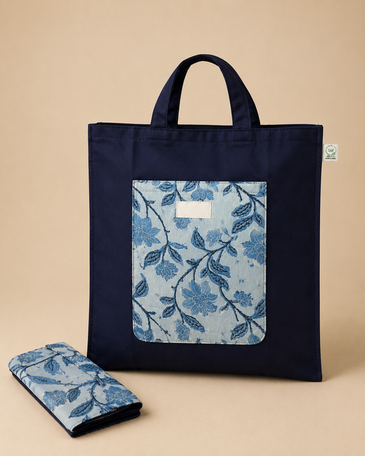 Blue Foldable Shopping Bag