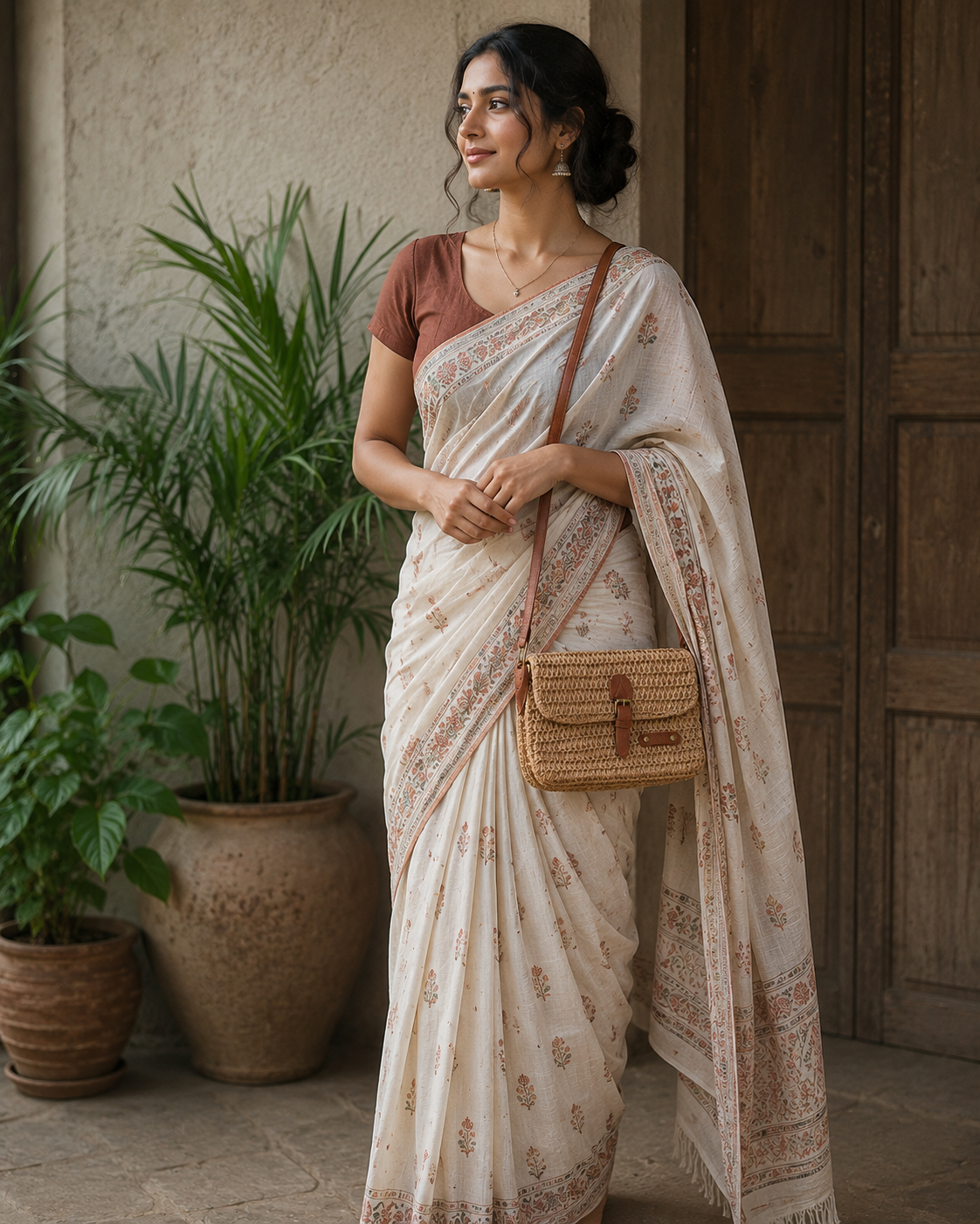 Terra Handwoven Raffia Sling Bag