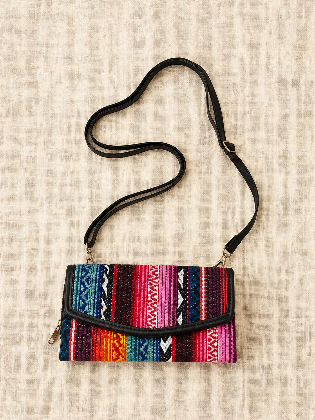 Tribal Jacquard 2-in-1 Mobile Sling Wallet