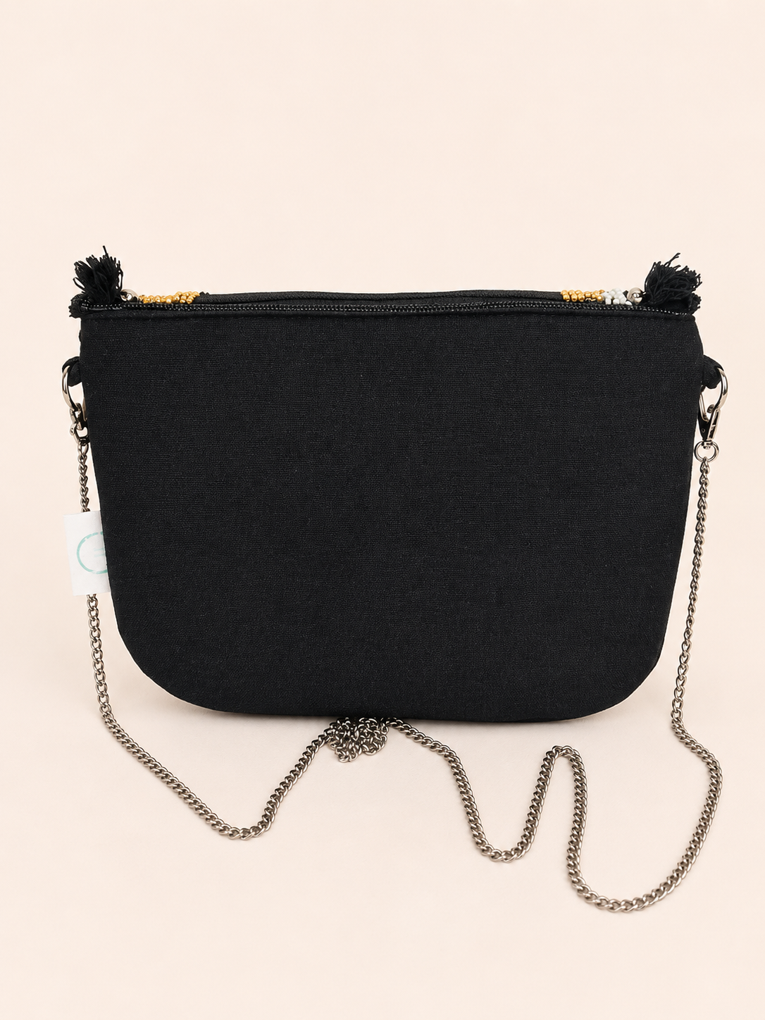 Multicolor Boho Coin Embellished Sling Bag with Mirror Work & Tassels