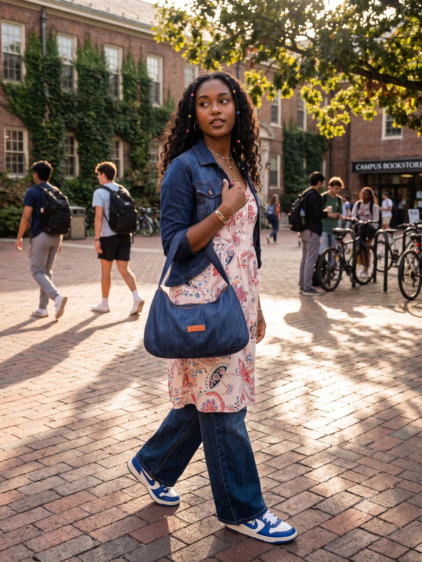 Denim Hobo Bag