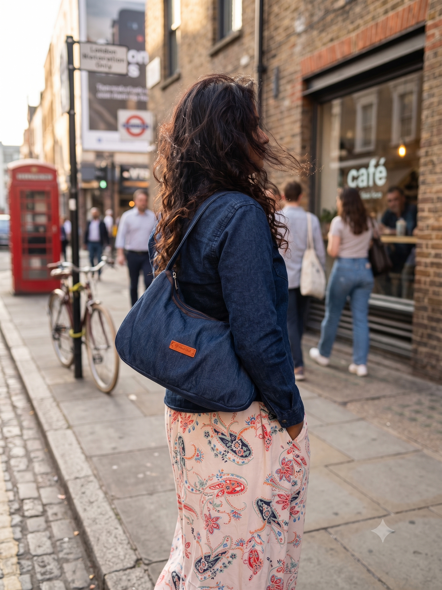 Denim Hobo Bag