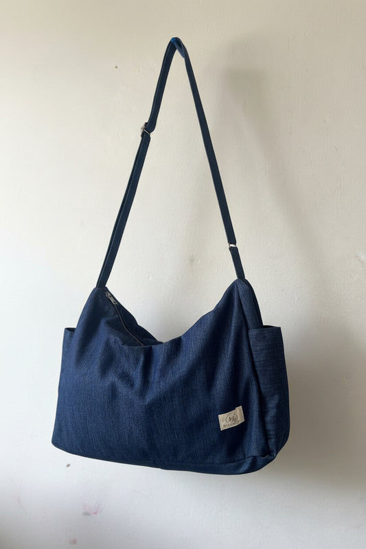 Large Denim Hobo Bag