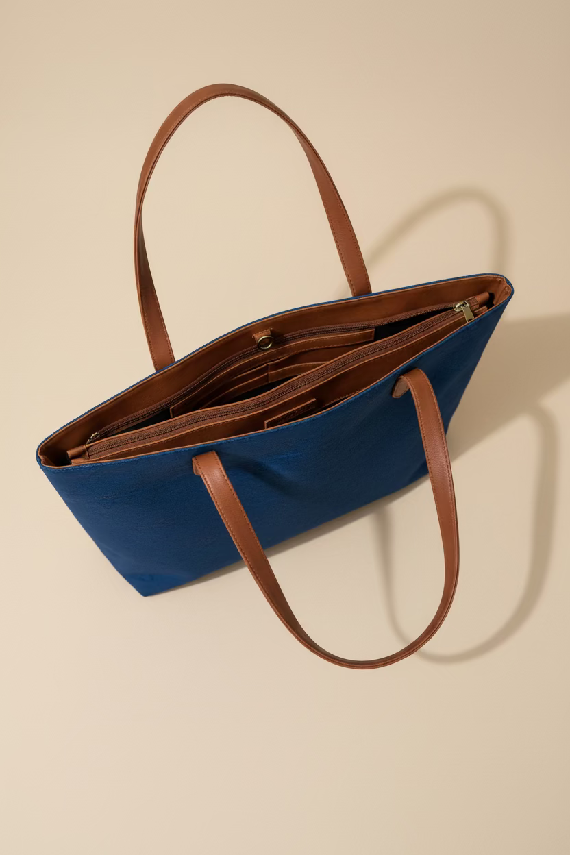 Azure Weave Blue Tote Bag