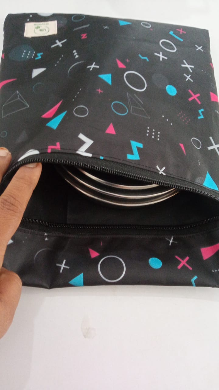 Black Reusable Waterproof Lunch Box bag