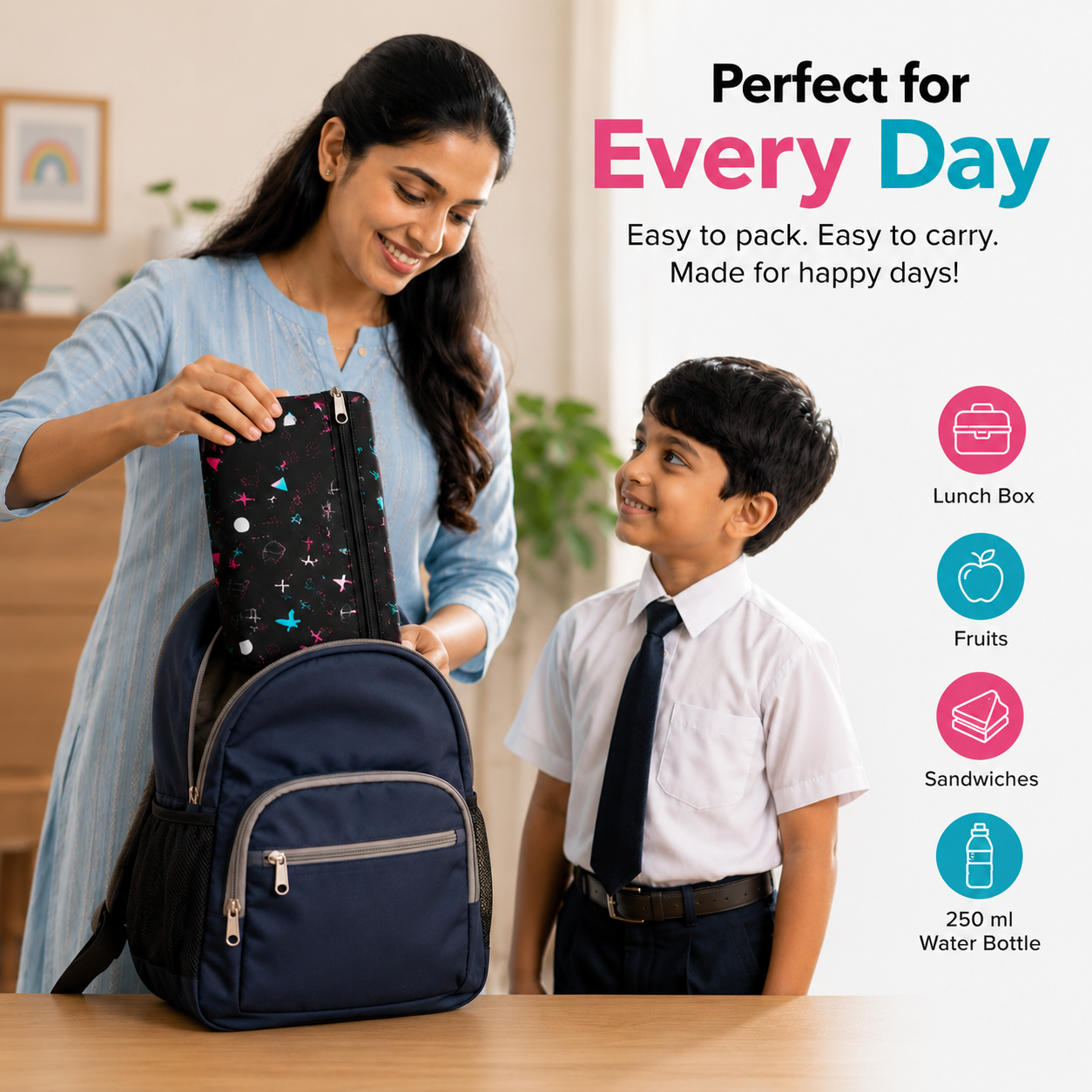 Black Reusable Waterproof Lunch Box bag