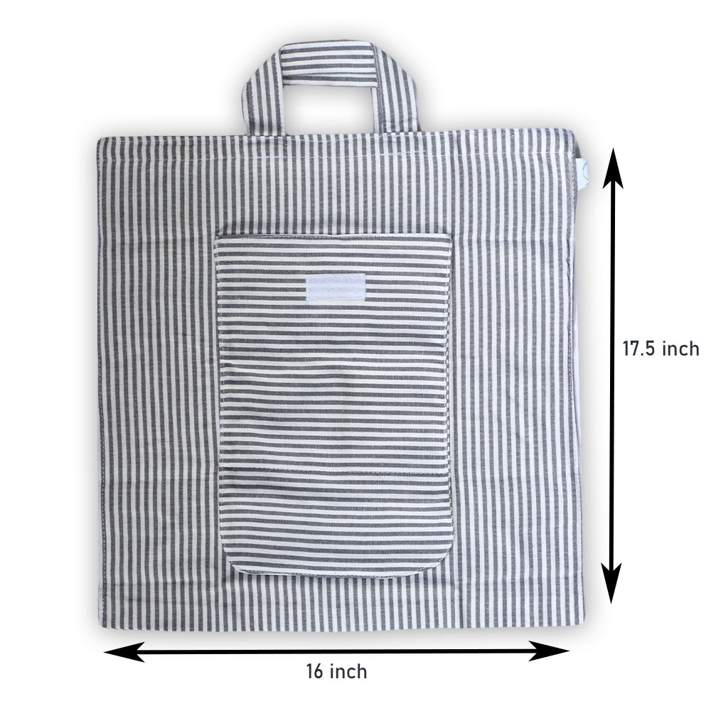 USE Foldable Shopping Bag – Compact Carry Pouch (Stripes)