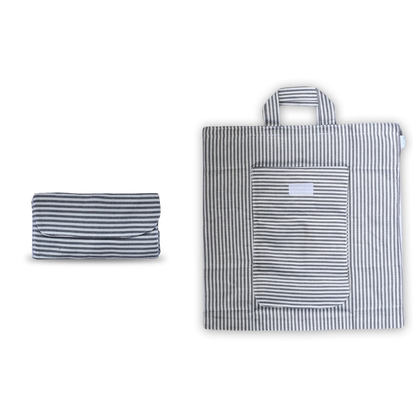 USE Foldable Shopping Bag – Compact Carry Pouch (Stripes)