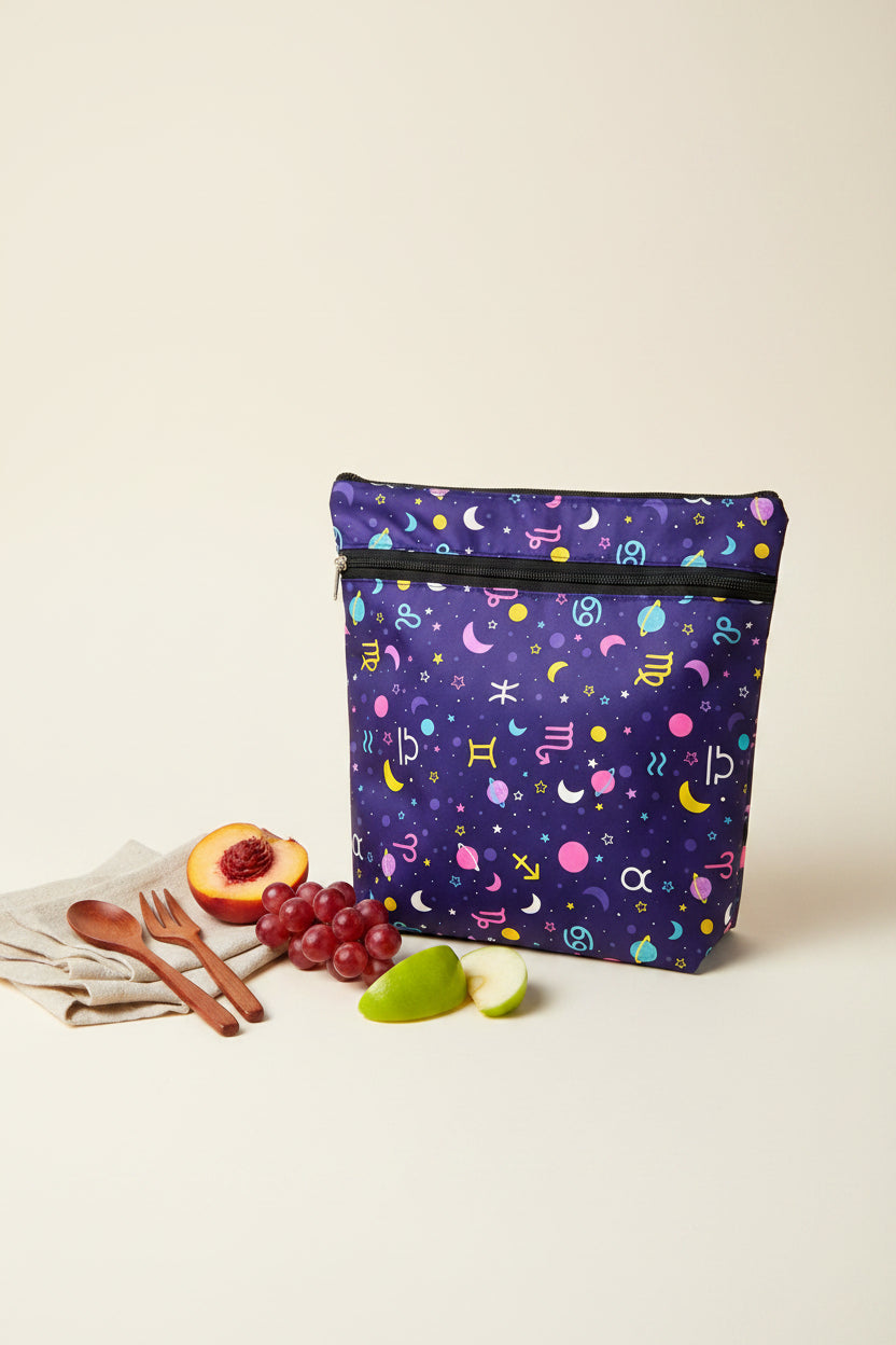 Purple Reusable Waterproof Lunch Box bag
