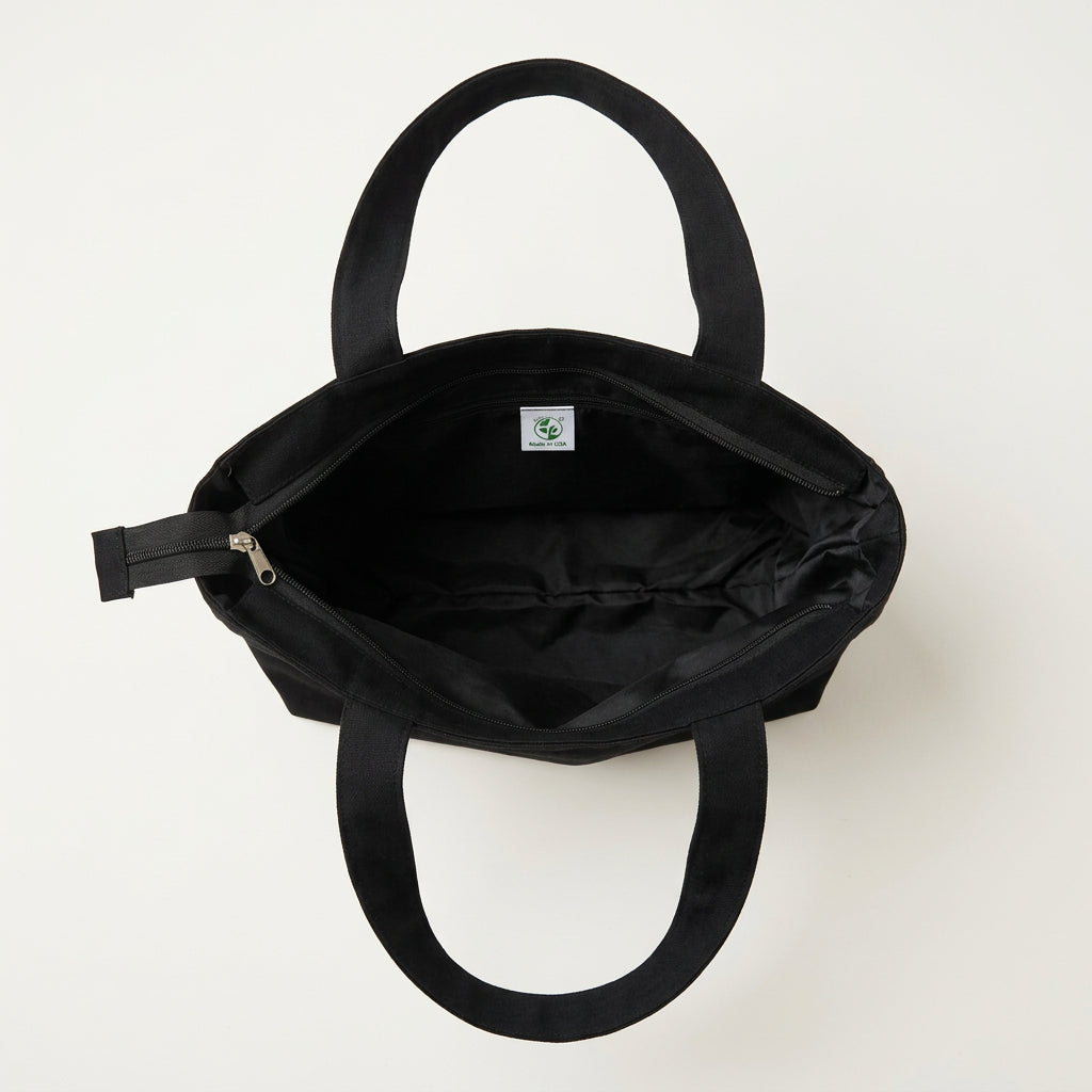 Black Canvas Travel Tote Bag