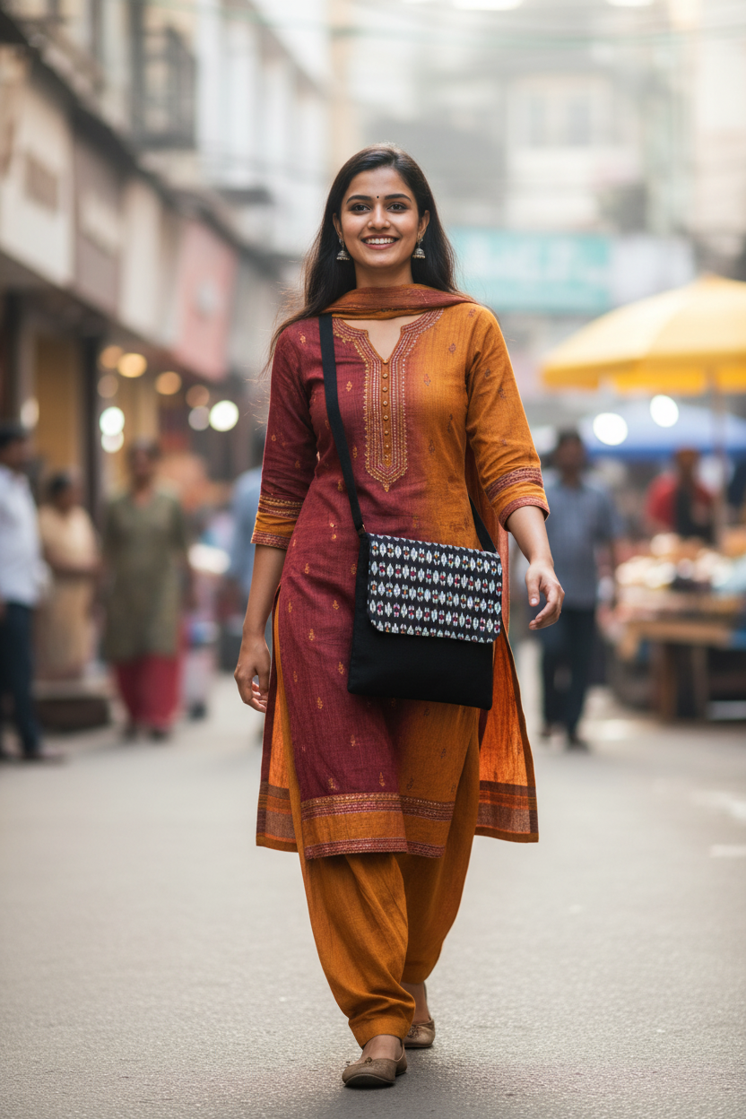 Canvas Ikkath Sling Bag - Street Fashion