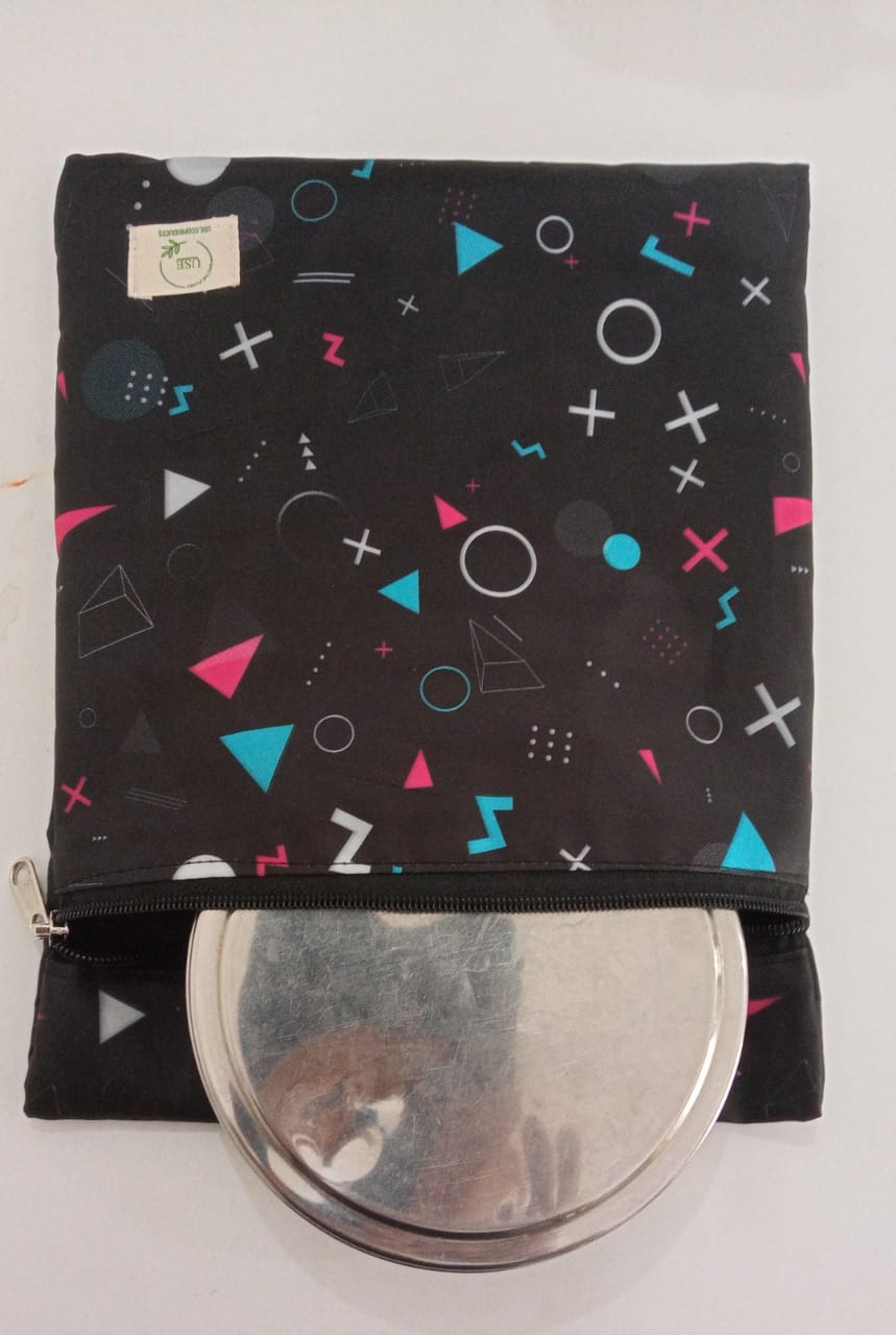 Black Reusable Waterproof Lunch Box bag